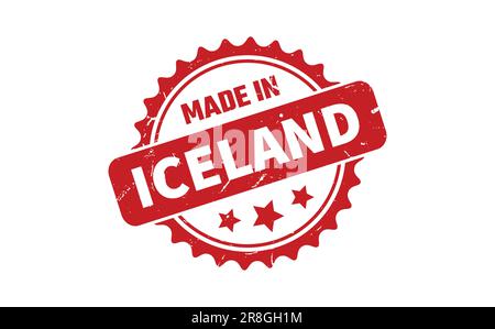 Made In Iceland Rubber Stamp Stock Vector
