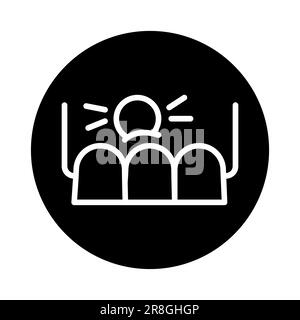 Inflammation teeth and gum color line icon. Isolated vector element. Outline pictogram for web page, mobile app, promo Stock Vector