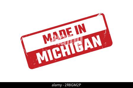 Made In Michigan Rubber Stamp Stock Vector