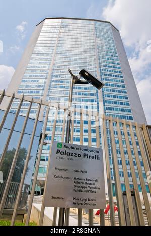 Lombardy Region Building, Pirellone, Milan, Italy Stock Photo