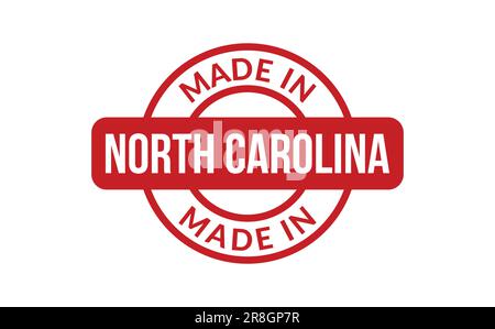 Made In North Carolina Rubber Stamp Stock Vector