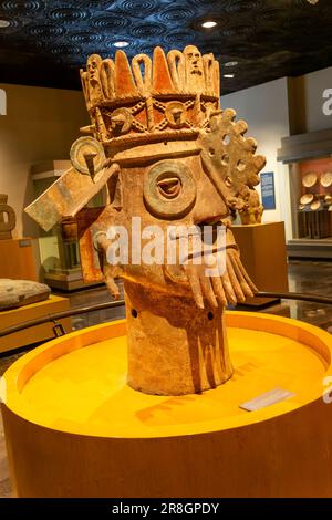 Dios de Agua or Water God of Tehuacan area of Puebla, National Museum of Anthropology, Mexico City, Mexico Stock Photo