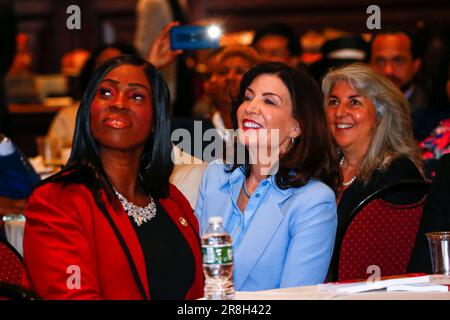 New York, June 21, 2023, Governor New York Kathy Hochul Hochul Delivers Remarks at United Way and My Brother's Keeper | My Sister's Keeper Legislative Breakfast at New York City Bar Association in the United States this Wednesday, June 21, 2023. Credit: Brazil Photo Press/Alamy Live News Stock Photo