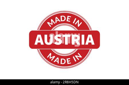 Made In Austria Rubber Stamp Stock Vector