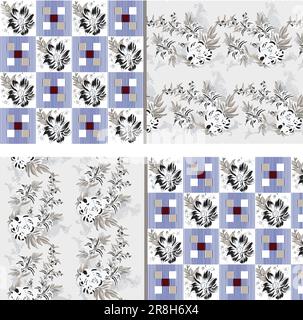 Textile pattern for fabric Stock Vector