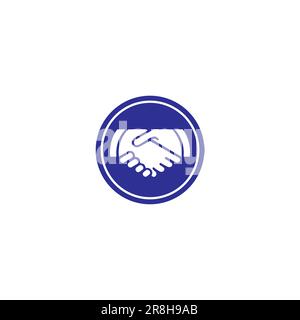 handshake logo simple. handshake icon design Stock Vector