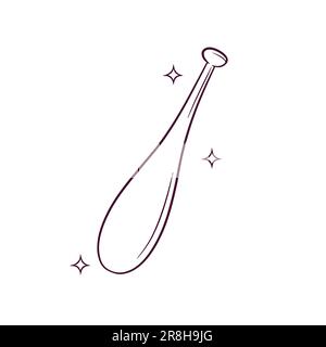 Hand Drawn Baseball Stick. Doodle Vector Sketch Illustration Stock Vector