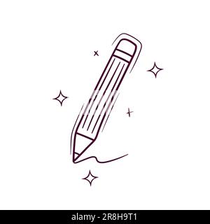 Rubber pencil eraser doodle sketch hand drawn Vector Image