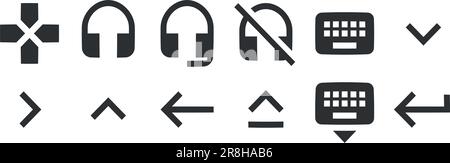 Set of 12 icons Hardware. Line icons collection. Set Quality icon. Linear icons set. Thin filled icons pack. UX UI Stock Vector