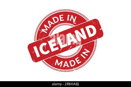 Made In Iceland Rubber Stamp Stock Vector