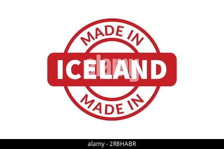 Made In Iceland Rubber Stamp Stock Vector