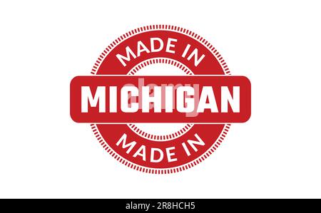 Made In Michigan Rubber Stamp Stock Vector
