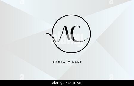 AC, CA Abstract Letters Logo Monogram Stock Vector