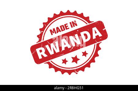 Made In Rwanda Rubber Stamp Stock Vector