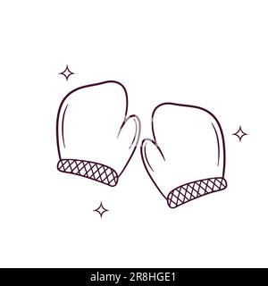 Hand Drawn Oven Gloves. Doodle Vector Sketch Illustration Stock Vector