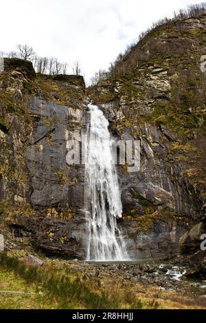 Waterfall. Bignasco. Vallemaggia. Canton Ticino. Switzerland Stock Photo