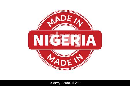 Made In Nigeria Rubber Stamp Stock Vector