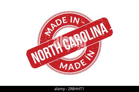 Made In North Carolina Rubber Stamp Stock Vector