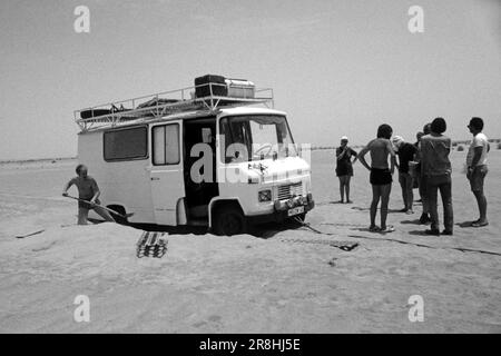 Raid In the Desert. 70s-80s Stock Photo