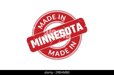 Made In Minnesota Rubber Stamp Stock Vector