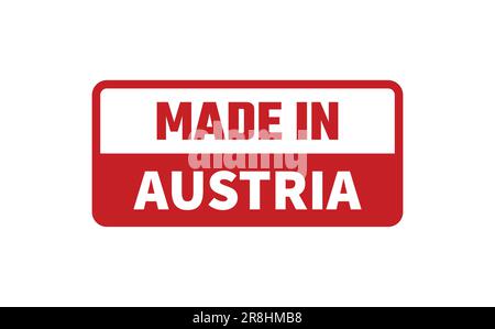 Made In Austria Rubber Stamp Stock Vector