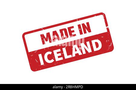 Made In Iceland Rubber Stamp Stock Vector