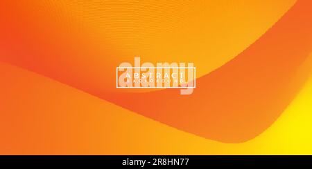 orange wavy gradient background design. vector illustration Stock Vector