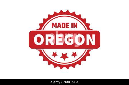 Made In Oregon Rubber Stamp Stock Vector