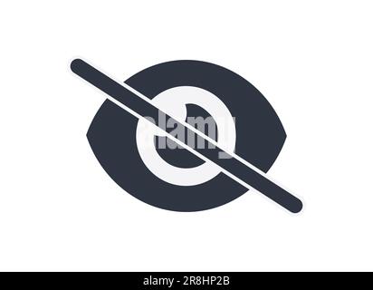 Hidden Eye Symbol. Concept of Hiding and Unveiling. Stock Vector