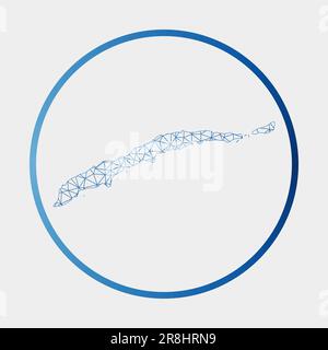 Network map of Roatan. Island digital connections map. Technology ...