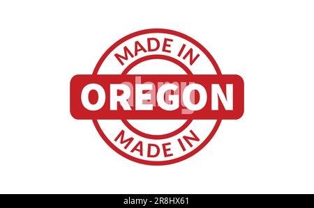 Made In Oregon Rubber Stamp Stock Vector