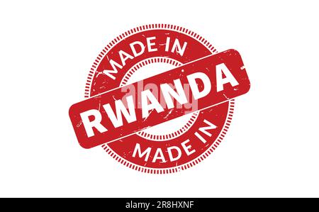 Made In Rwanda Rubber Stamp Stock Vector