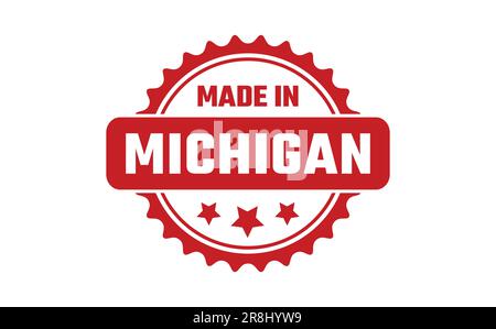 Made In Michigan Rubber Stamp Stock Vector