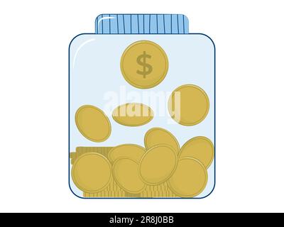 Free Vector  Glass money box for tips savings or donations isolated on  transparent wall realistic set of d clear acrylic jar with gold coins and  white blank label for pension fund