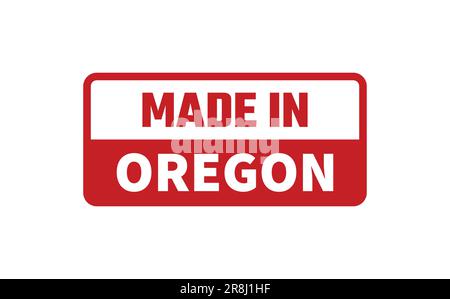 Made In Oregon Rubber Stamp Stock Vector