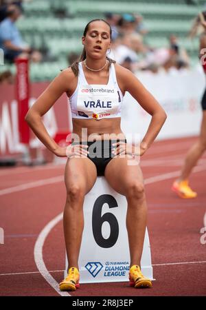 Solveig Hernandez Vråle of Norway competing in the women’s 800m race at ...