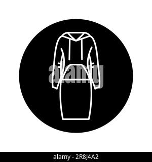Sports dress dress black line icon. Pictogram for web page, mobile app, promo. Stock Vector