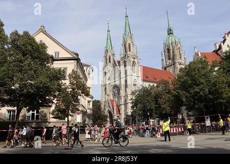 Munich the capital of the federal state of Bavaria. After Berlin and Hamburg, is is the third most populous city in Germany and is known as one of t.. Stock Photo