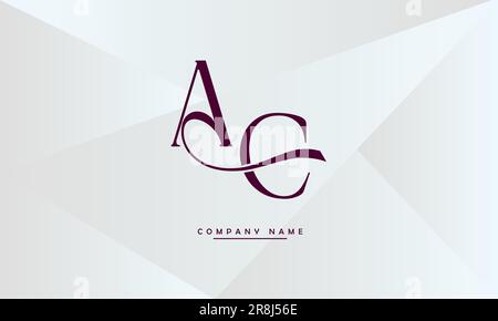 AC, CA Abstract Letters Logo Monogram Stock Vector