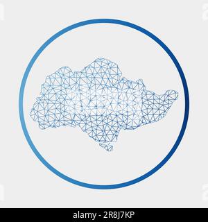 Sentosa map design. Shape of the island with beautiful geometric waves ...