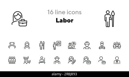 Labor icons Stock Vector