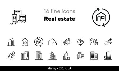 Real estate icons Stock Vector