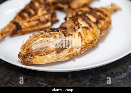 Peras Shellfish Clean and seasoned Peroá fish (Balistes capriscus) . Typical fish from ...