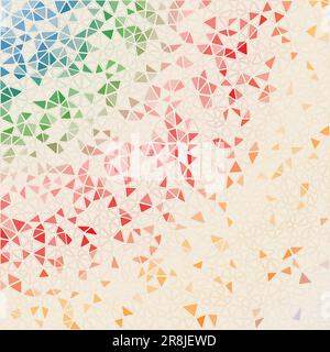 Abstract geometric background. Amazing scattered low poly triangles with colored gradient. Creative vector illustration. Stock Vector