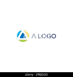 A logo Concept. Letter A Icon. Triangle Letter A Logo Stock Vector