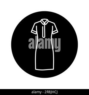 Sports dress black line icon. Pictogram for web page, mobile app, promo. Stock Vector