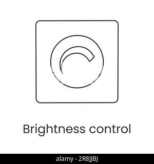Vector line icon representing a brightness control. Stock Vector