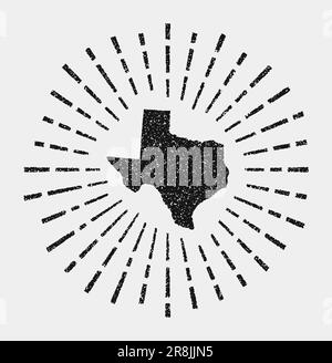 Texas map flag on sunburst illustration Stock Vector Image & Art - Alamy