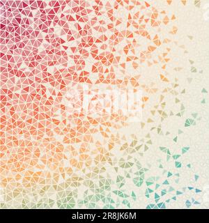 Abstract geometric background. Amazing scattered low poly triangles with colored gradient. Powerful vector illustration. Stock Vector