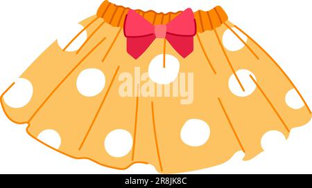cute skirt baby cartoon vector illustration Stock Vector